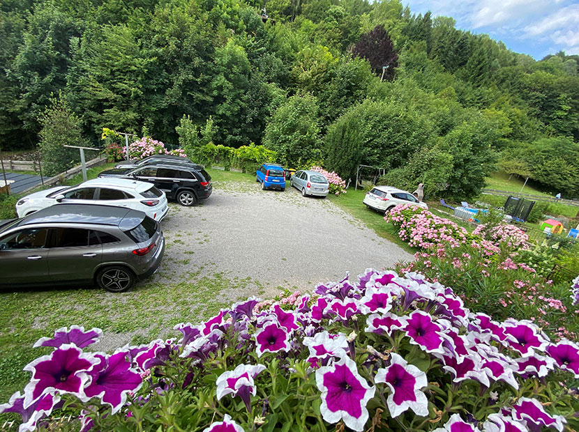 Private parking at Garnì Rosa in Ledro Valley | Trentino